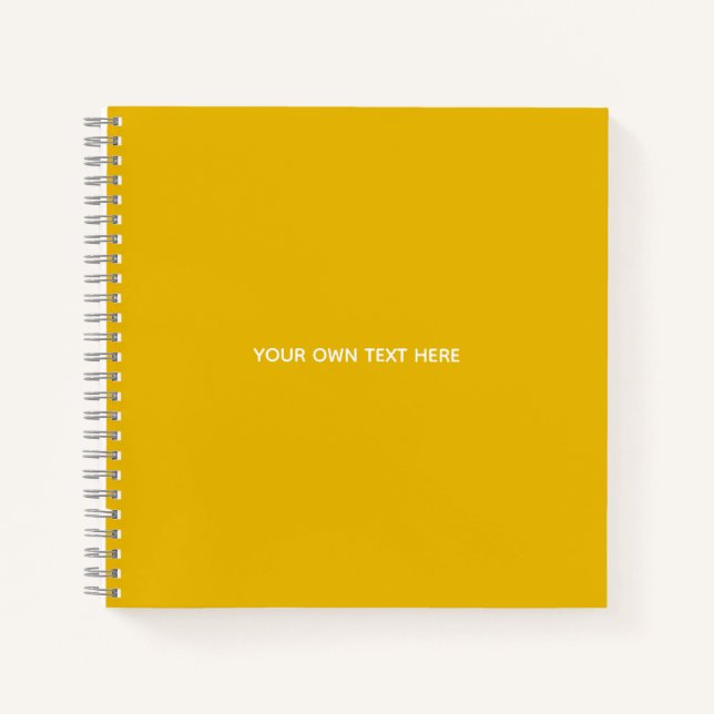 Cuaderno Crea tu propio diseño personalizado amarillo (Anverso)