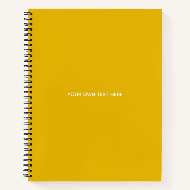 Cuaderno Crea tu propio diseño personalizado amarillo (Anverso)