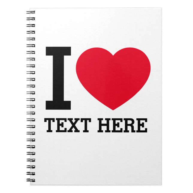 Cuaderno Crea tu propio divertido Yo amo  (Frente)