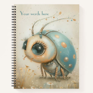 Cuaderno Crea Tu Propio Escarabajo Mariquita Azul Caprichos