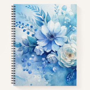 Cuaderno Crea Tu Propio Estilo Shabby Chic Floral Azul y Bl