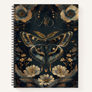 Cuaderno Crea Tu Propio Jardín Floral de Polilla de Oro Azu