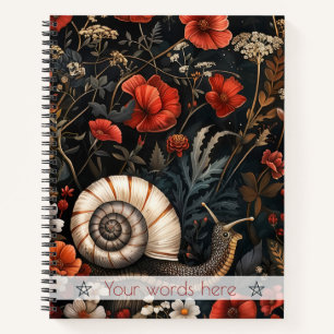 Cuaderno Crea Tu Propio Jardín Floral Elegante de Caracol M