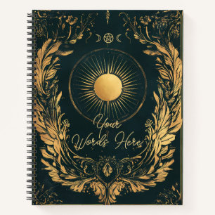Cuaderno Crea tu propio laurel dorado celestial solar