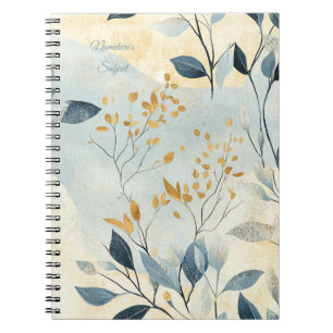 Cuaderno Crea Tu Propio Minimalista Floral Dorado
