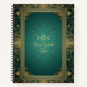 Cuaderno Crea Tu Propio Místico Verde Dorado