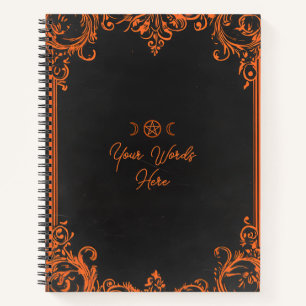 Cuaderno Crea tu propio naranja verde oscuro
