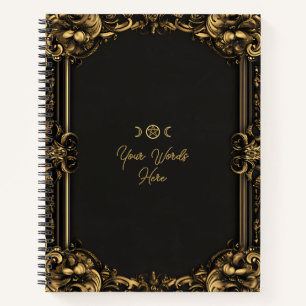 Cuaderno Crea tu propio negro dorado dorado deslustrado