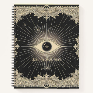 Cuaderno Crea Tu Propio Ojo Malvado Retro Radiante
