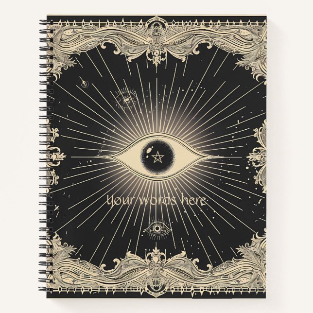 Cuaderno Crea Tu Propio Ojo Malvado Retro Radiante (Anverso)