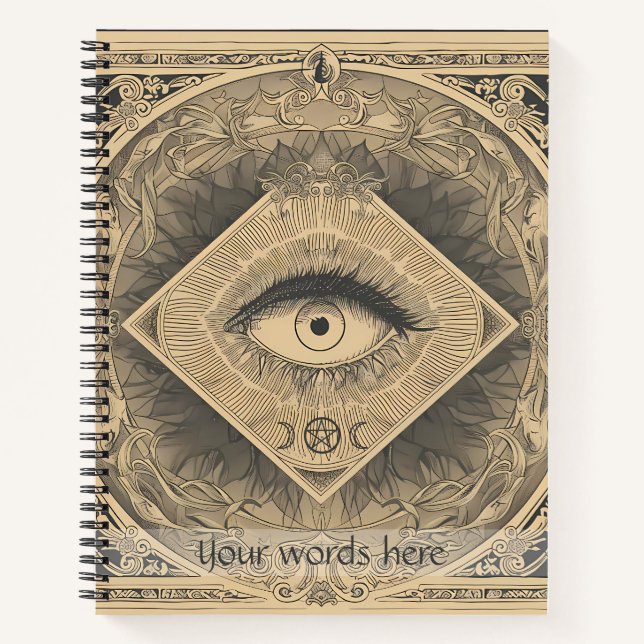 Cuaderno Crea Tu Propio Ojo Malvado Retro Vintage (Anverso)