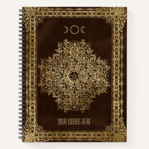 Cuaderno Crea tu propio ornamental dorado marrón