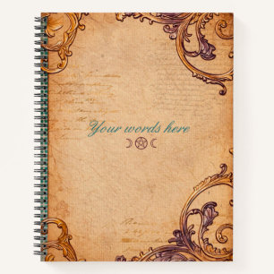 Cuaderno Crea Tu Propio Pergamino Con Adornos De Colores