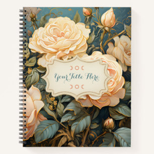 Cuaderno Crea tu propio ramo de rosas amarillas y melocotón