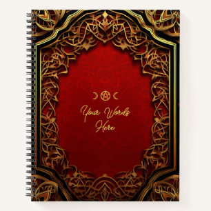 Cuaderno Crea tu propio rojo dorado regio