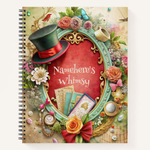 Cuaderno Crea tu propio sombrero mágico caprichoso rojo de