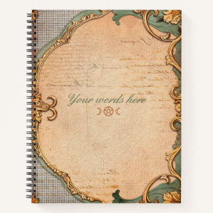 Cuaderno Crea tu propio trabajo de rejilla dorada