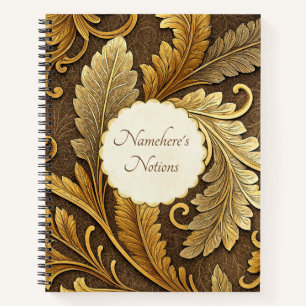 Cuaderno Crea Tu Propio Vino Antiguo de Bronce Dorado