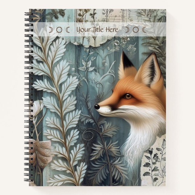 Cuaderno Crea tu propio zorro rojo botánico (Anverso)