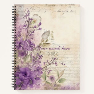 Cuaderno Crea tus propias efímeras violetas púrpuras