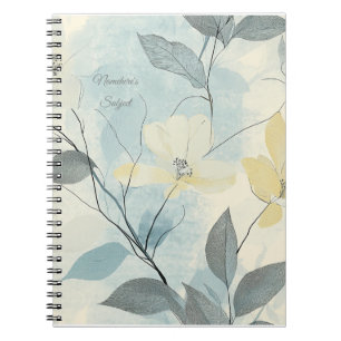 Cuaderno Crea tus propias flores amarillas suaves minimalis