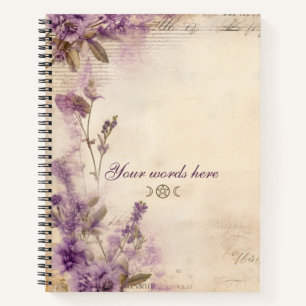 Cuaderno Crea tus propias flores silvestres de lavanda en p