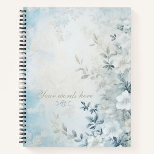 Cuaderno Crea tus propias flores silvestres shabby chic azu