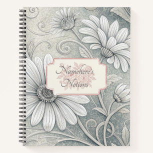 Cuaderno Crea tus propias flores verdes vintage de margarit