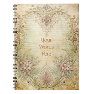 Cuaderno Crea tus Propias Flores Victorianas Antiguas de En
