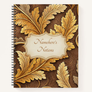 Cuaderno Crea tus propias hojas doradas vintage