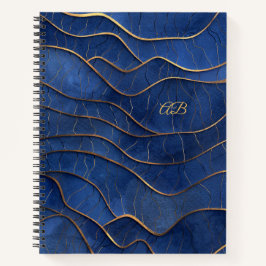 Cuaderno Crea tus propias olas azules y doradas