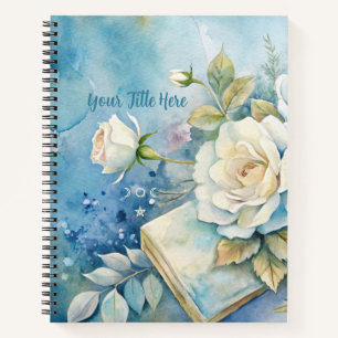 Cuaderno Crea tus propias rosas amarillas florales shabby c