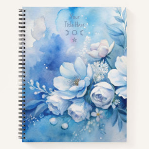 Cuaderno Crea tus propias rosas azules y púrpuras al estilo