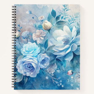 Cuaderno Crea tus propias rosas azules y púrpuras con estil