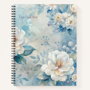 Cuaderno Crea tus propias rosas blancas brumosas con estilo