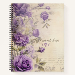 Cuaderno Crea tus propias rosas púrpuras efímeras
