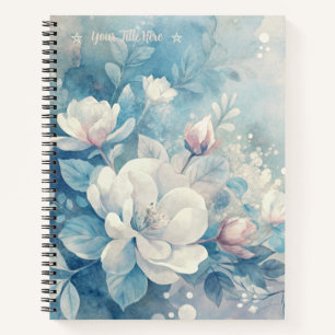 Cuaderno Crea tus propias rosas rosadas y blancas shabby ch
