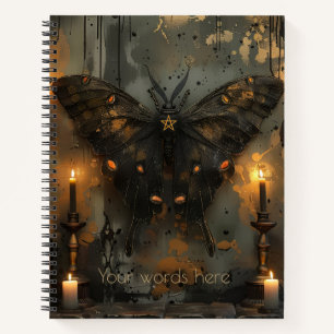 Cuaderno Crea tus propias velas góticas Moth de cobre negro