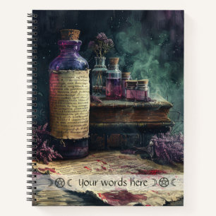 Cuaderno Crea tus Propios Frascos de Elixir Mágico Botica