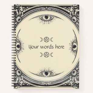 Cuaderno Crea Tus Propios Ojos Malvados Retro Vintage