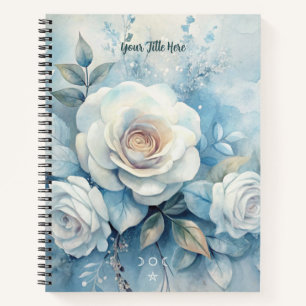 Cuaderno Crea tus rosas blancas shabby chic con spray flora