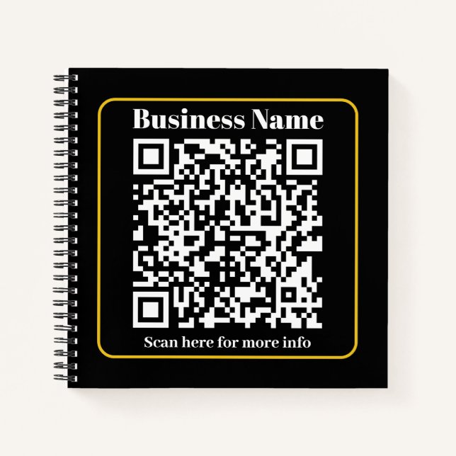 Cuaderno Crea un código QR empresarial escaneable al instan (Anverso)