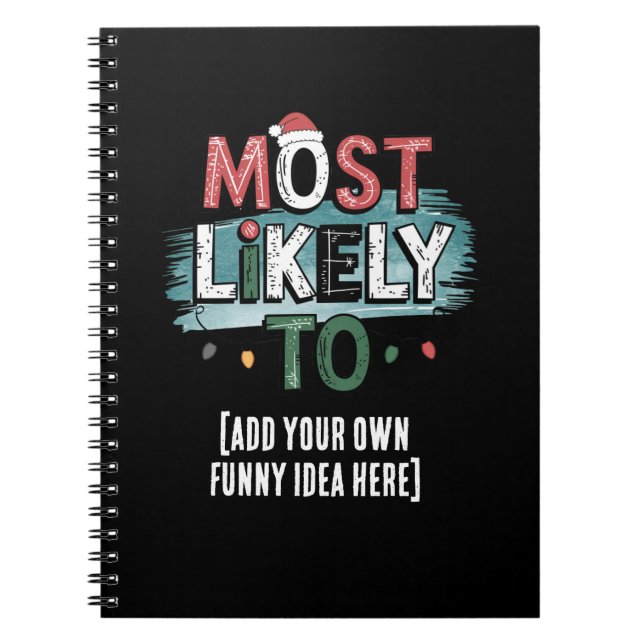 Cuaderno Crea una Frase Divertida de Navidad Más Probable � (Frente)