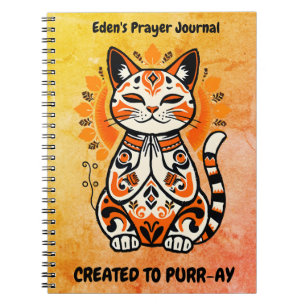Cuaderno Creado en Purr-ay - Diario de oración Personalizad