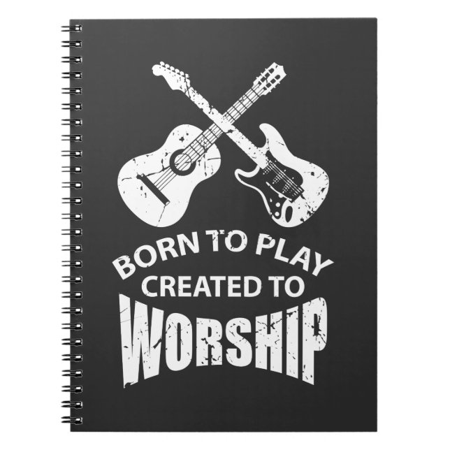 Cuaderno Creado para adorar al guitarrista cristiano Cristo (Frente)