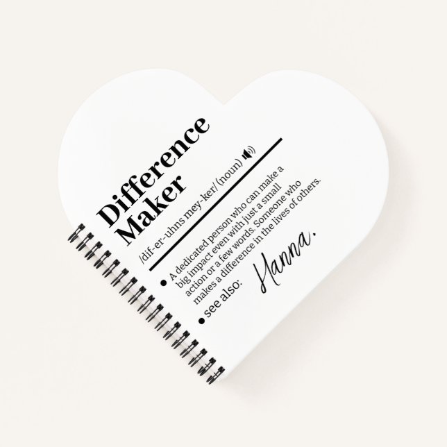 Cuaderno Creador de Diferencias Personalizado, Regalo de Ag (Anverso)