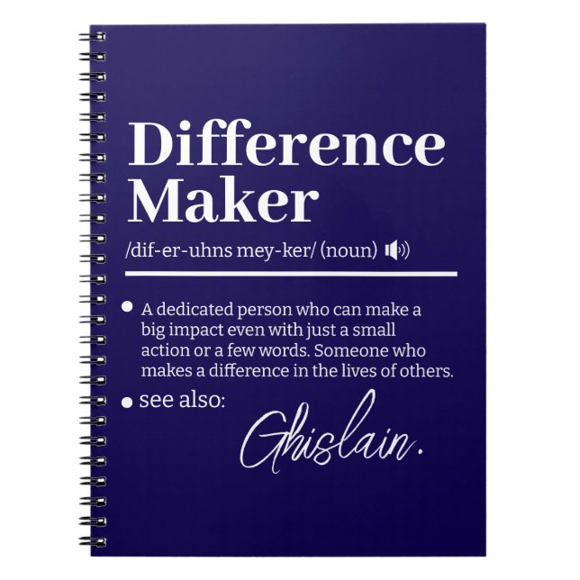 Cuaderno Creador de Diferencias Personalizado, Regalo de Ag (Frente)