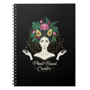 Cuaderno Creadora a base de plantas Diosa Vegana Botánica A