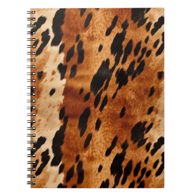 Cuaderno Cream Brown Piel de vaca Animal (Frente)