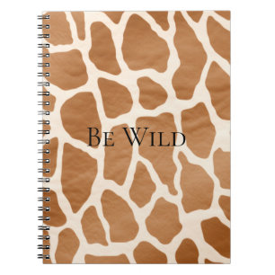 Cuaderno Cream Brown Safari Girafa Animal Print